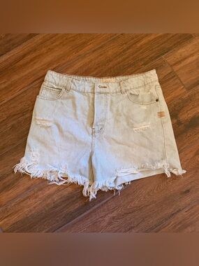 Chelsea & Violet Light Blue Distressed Denim Shorts Size 29